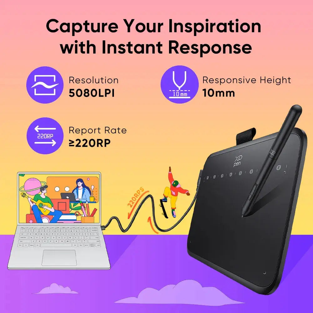 5080 LPI resolution, 220 RPS report rate, 10 mm reading height