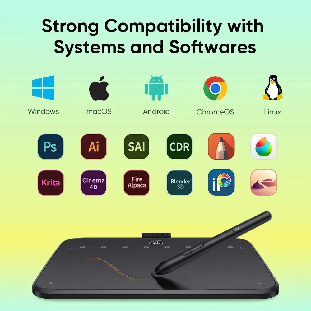 Works with Windows, macOS, Android, Linux and major creative apps